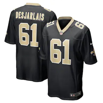 mens nike drew desjarlais black new orleans saints game pla